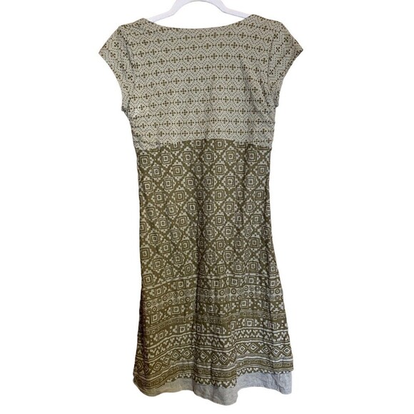 Athleta Womens Size Small Multicolor Boho Print Scoop Neck Athletic Active Dress - Picture 3 of 5